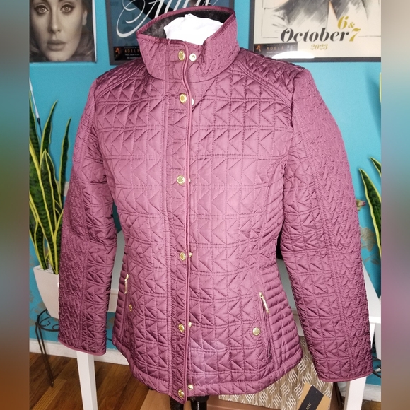Weatherproof Quilted Faux Fur Lined Jacket Merlot - Picture 3 of 16